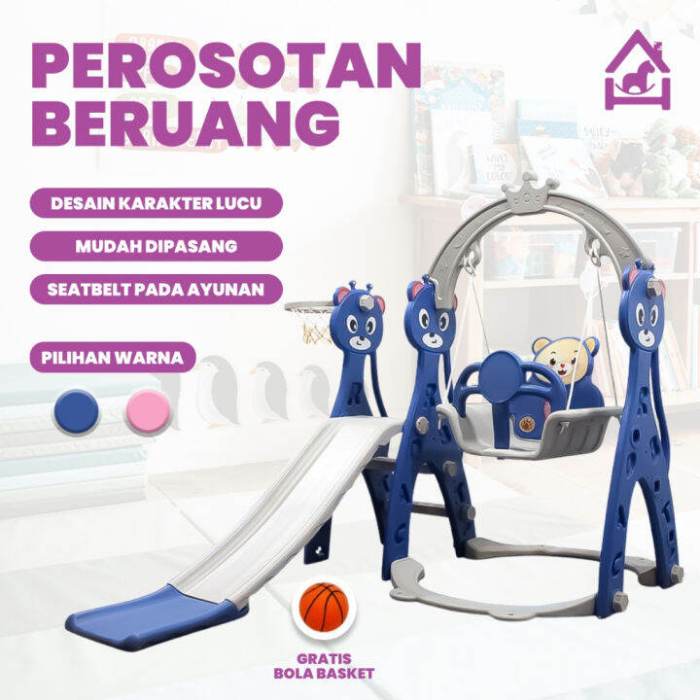 Perosotan Anak dan Ayunan Mainan Perosotan Anak dan Ayunan 3 IN 1 ...