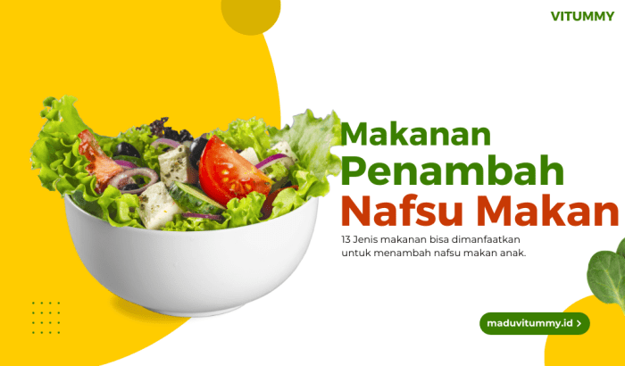 Agar nafsu makan bertambah