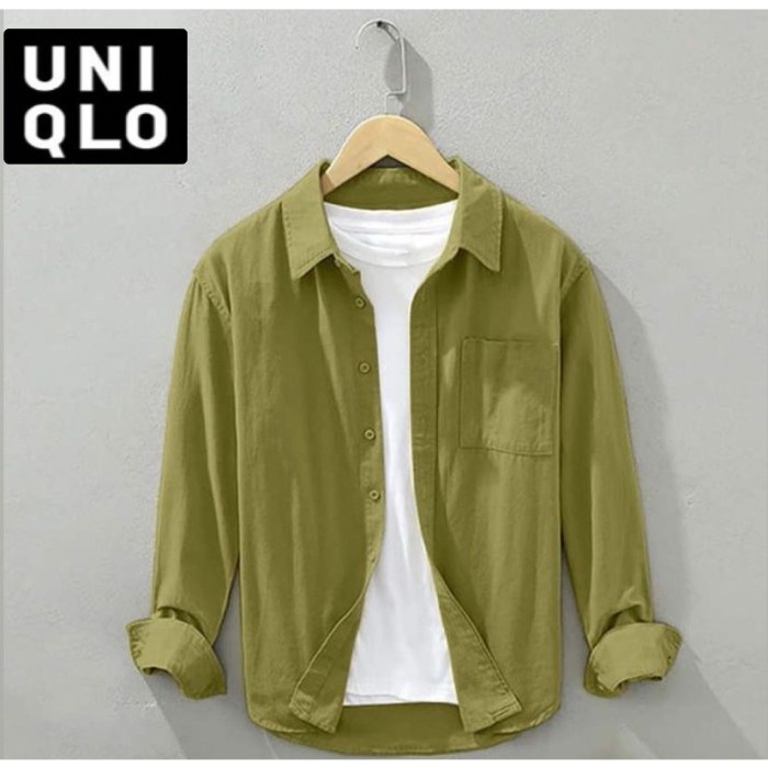 Kemeja couple polos lengan panjang