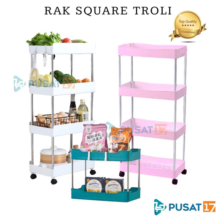 Rak Ciki Besi/ Rak Serbaguna Mini Market / Rak Display Roda Susun 5 ...