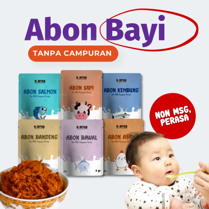 Jual Abon MPASI Penambah Nafsu Makan Bayi Tanpa Campuran Kemasan ...