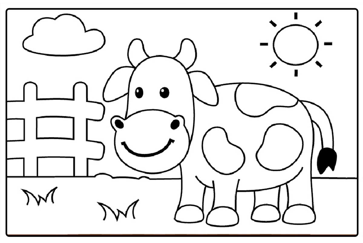 Mewarnai gambar kereta api untuk anak tk