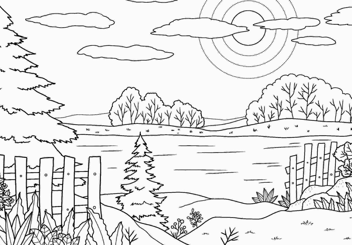 Mewarnai pemandangan anak tk