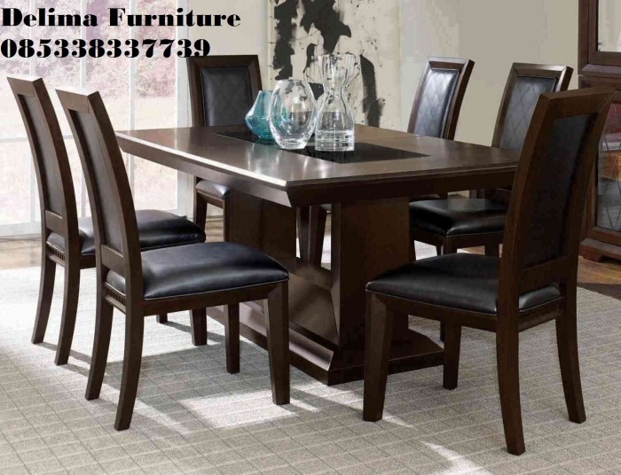 Set Meja Makan Minimalis | Meja Makan Kayu Jati Murah - CV.Delima ...