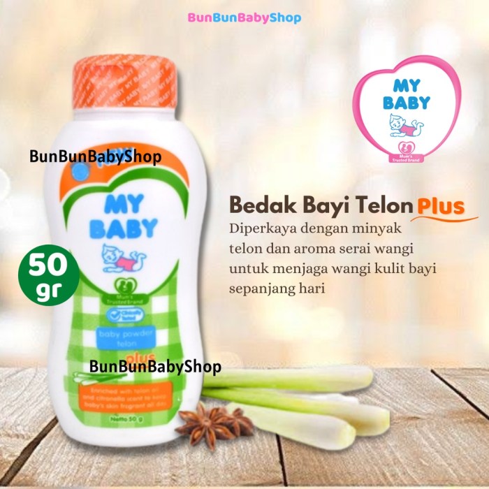 Jual MY BABY Bedak Bayi 50gr Telon Plus Biang Keringat Powder ...