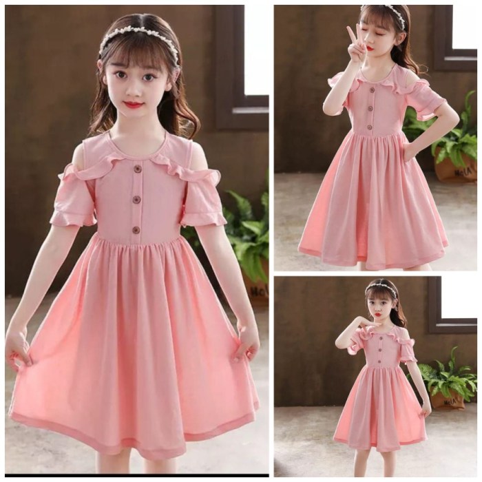 Jual Baju Dress Anak Perempuan Korea usia 7 - 10 Tahun Serena Kid ...
