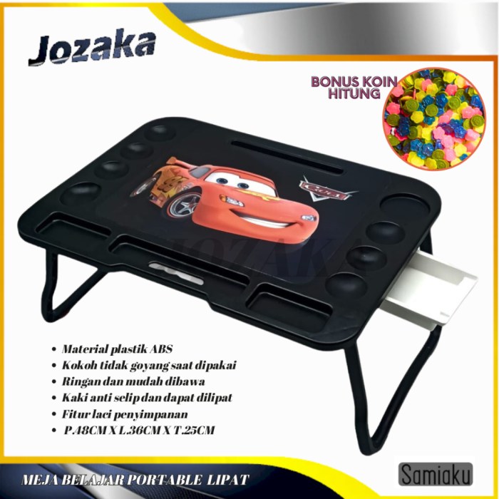 Jual Meja belajar anak / meja belajar lipat / meja lipat karakter /meja ...