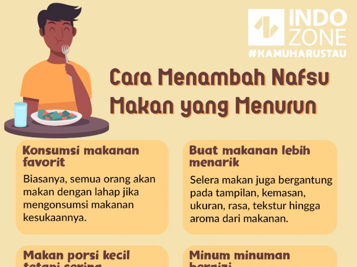 Cara Menambah Nafsu Makan yang Menurun | Indozone.id