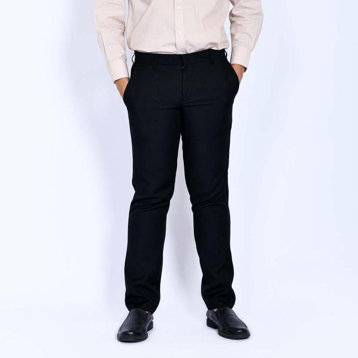 Emoline Celana Panjang Pria - Celana Kantoran Formal Hitam - Emoline