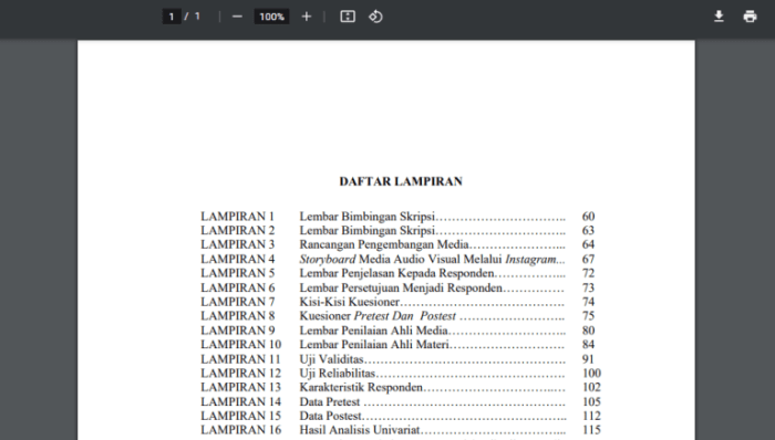 Lampiran Skripsi: Struktur Isi dan Contoh - Deepublish Store