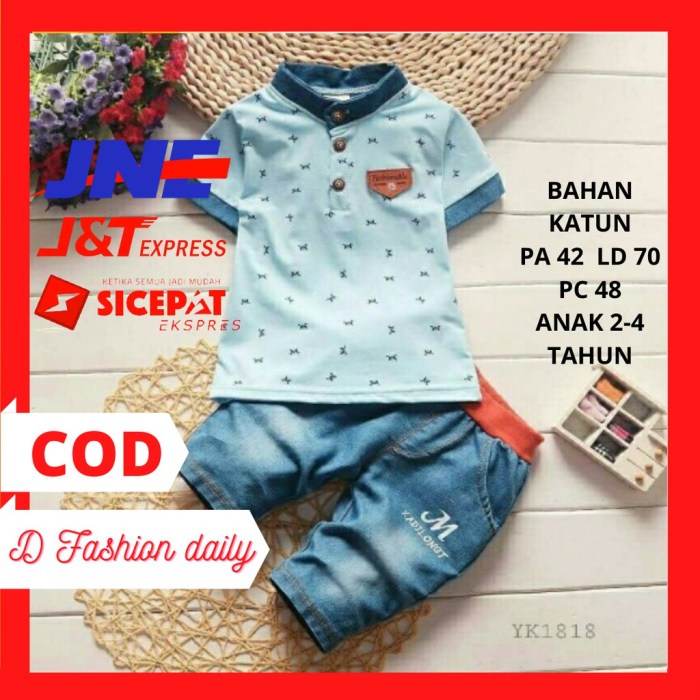 Jual Setelan Anak Laki Set Baju Anak Usia 2 3 4 Tahun Pakaian Anak Pria ...