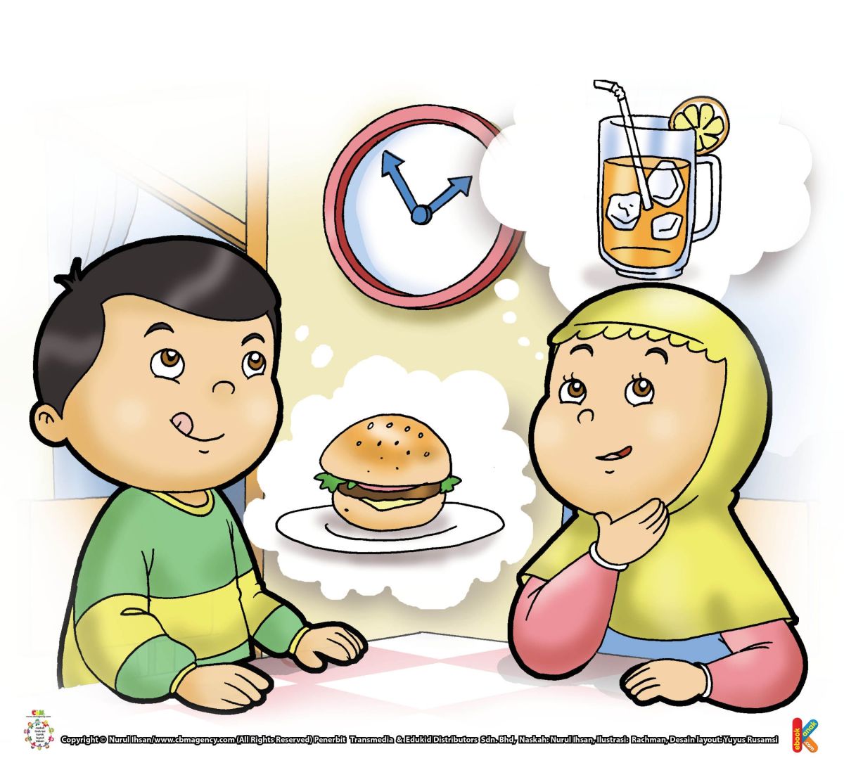 Gambar anak sedang makan