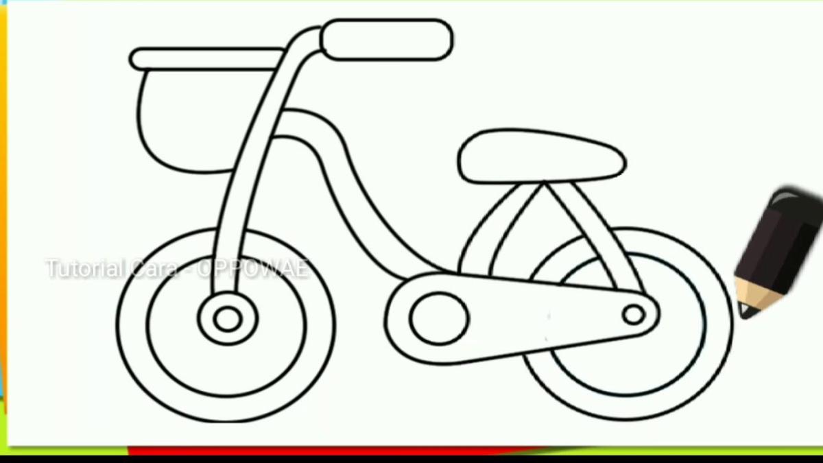 Menggambar sepeda anak tk