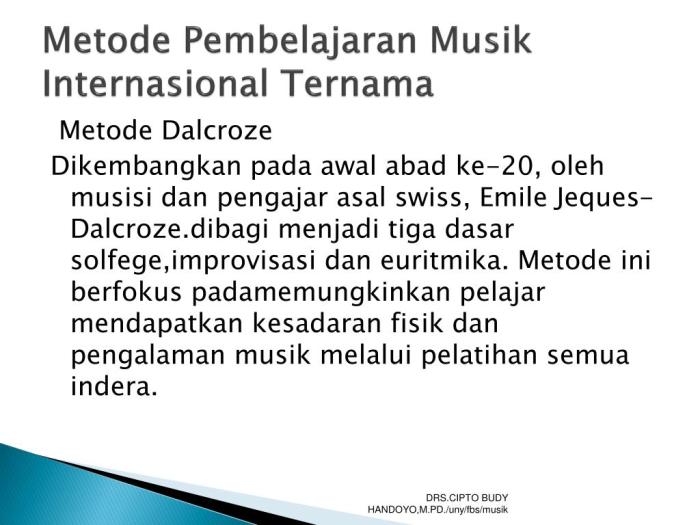 Metode pembelajaran seni musik untuk anak usia dini