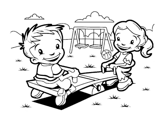 Mewarnai taman bermain anak