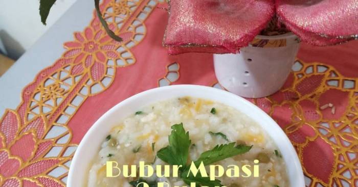 Resep bubur bayi 8 bulan