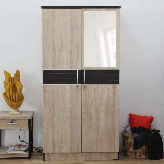 Lemari Kayu Minimalis Murah - Lemari Pakaian Minimalis W D H 80 X 43 ...