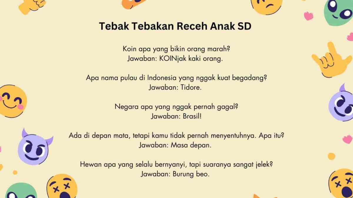 Tebak tebakan anak tk