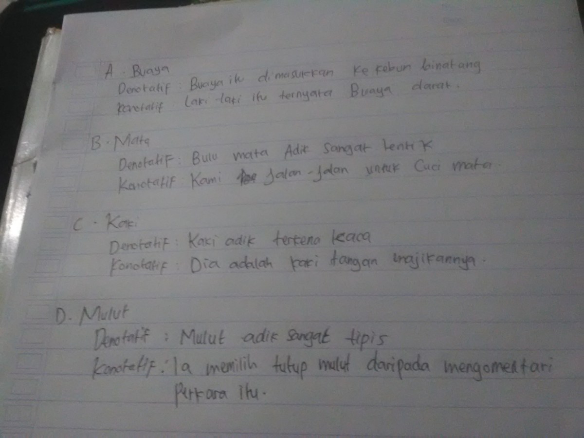Konotatif dan denotatif