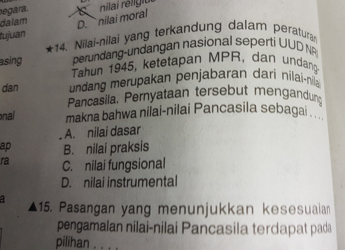 Nilai praksis adalah