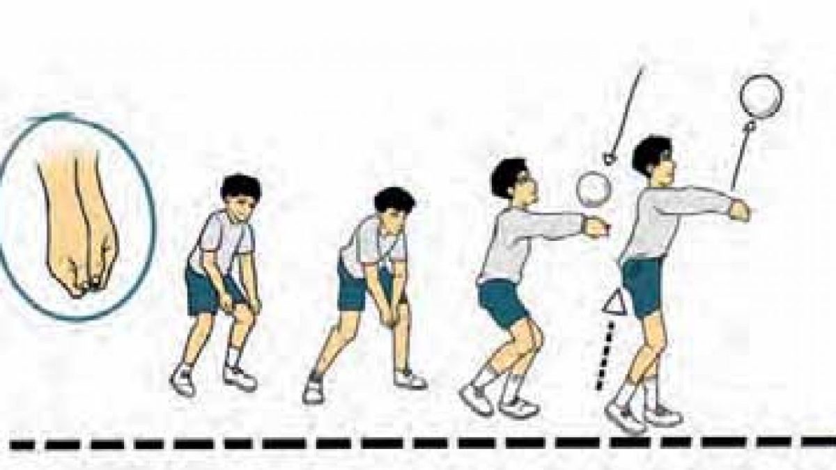 Sebutkan 2 gerak kombinasi dalam permainan bola voli